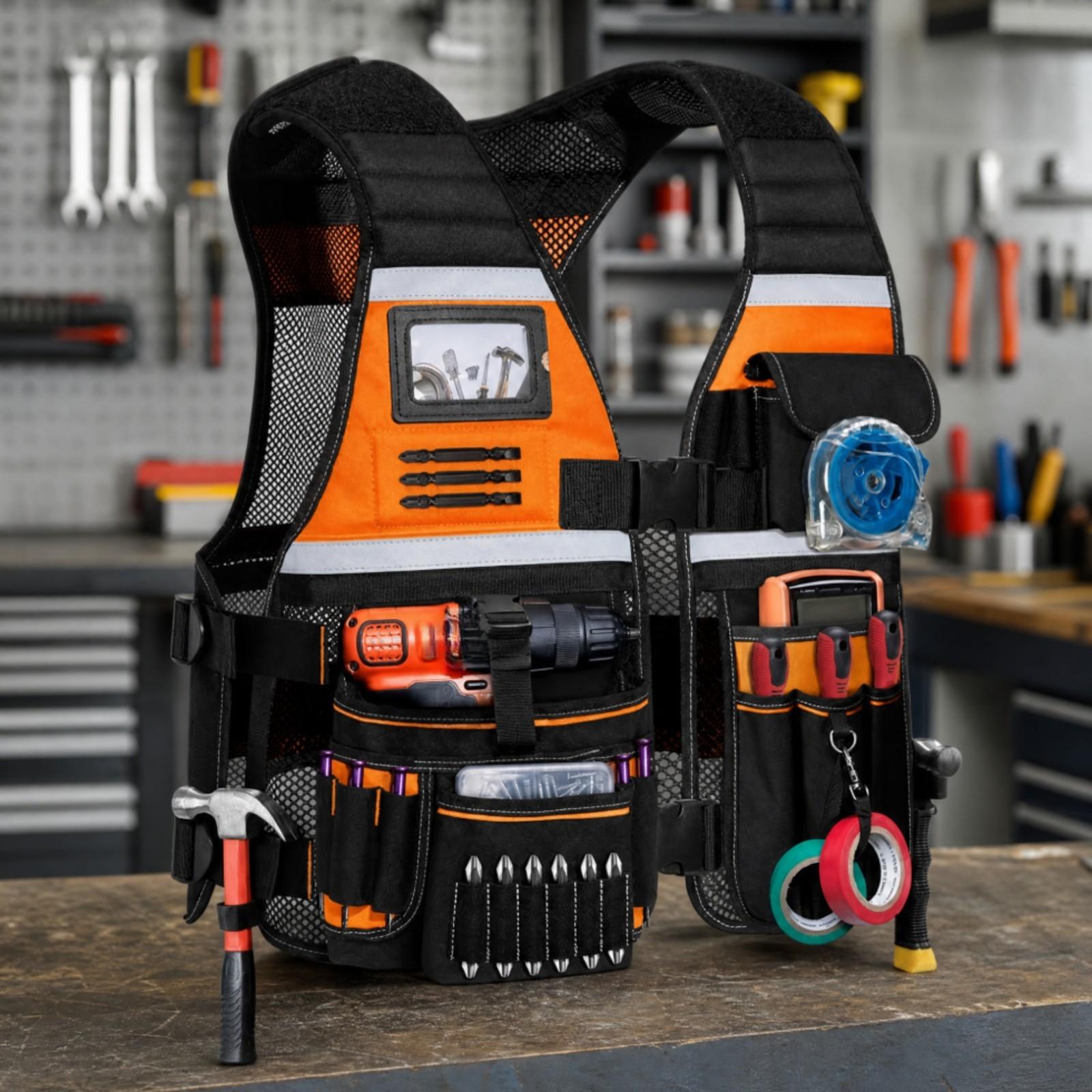 Wielofunkcyjna kamizelka roboc – Hand Tools In Workshop recenzja i cena