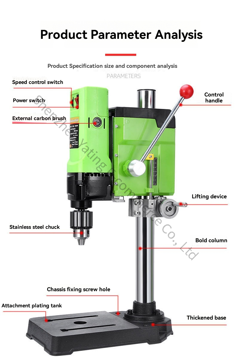 Wiertarka stołowa 220V 1050W,  – Drill Press recenzja i cena